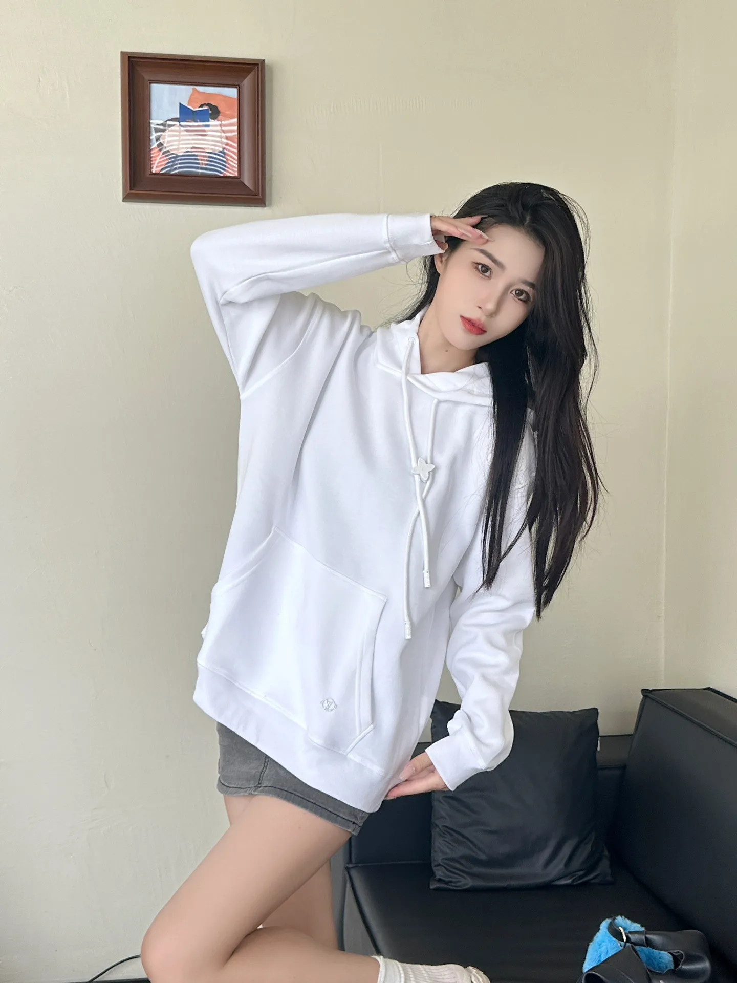 Louis Vuitton/Louis Vuitton hardware floral hooded sweatshirt